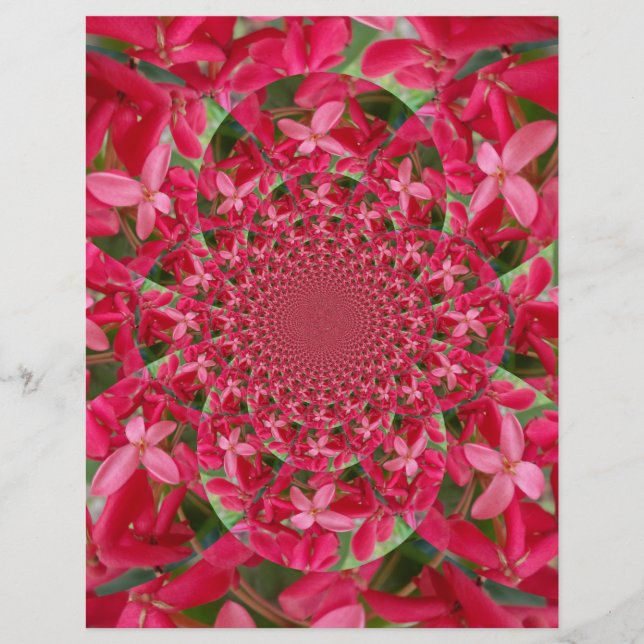 Caleidoscópio de Crimson: Arte Flor Sanguínea Milk (Frente)