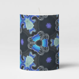 Caleidoscópio design azul/preto/roxo