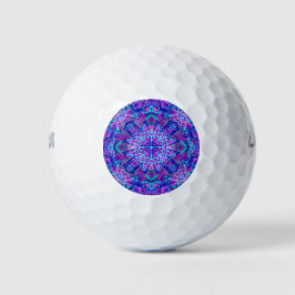 Caleidoscópio Fractal com Vintagem Puro e Azul