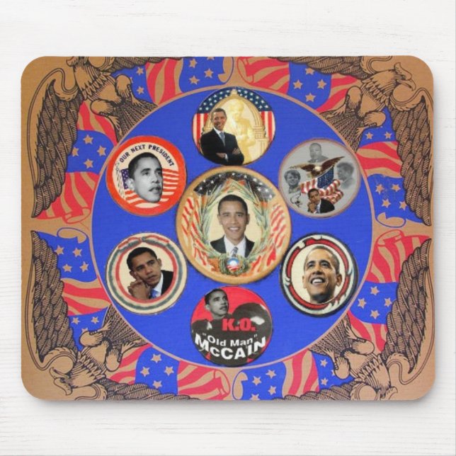 Caleidoscópio Mousepad de Obama (Frente)