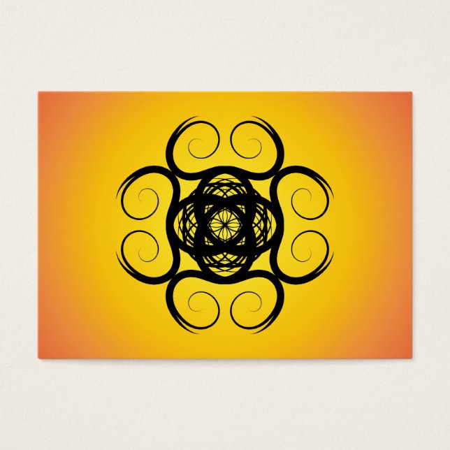 Caleidoscópio Preto Suave Mandala (Frente)