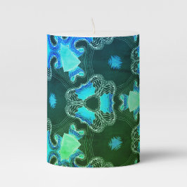 Caleidoscópio verde/lacrimejo/design azul