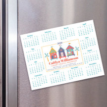 Calendar Beach House Magnet, agente imobiliário de