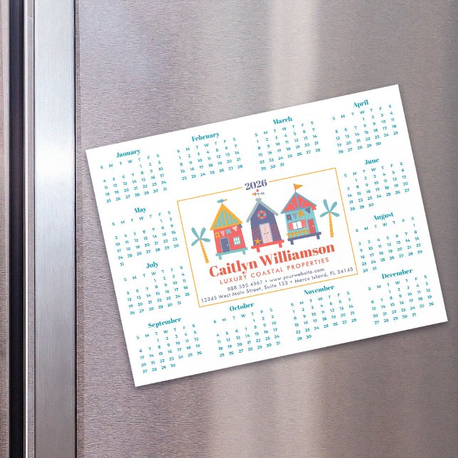 Calendar Beach House Magnet, agente imobiliário de (Criador carregado)