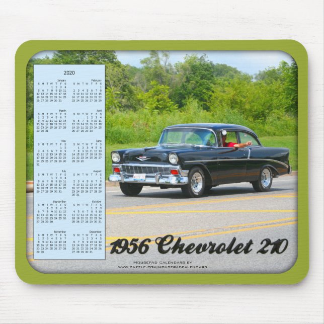 Calendar Mousepad 2020, Chevrolet 210 Car 1956 (Frente)