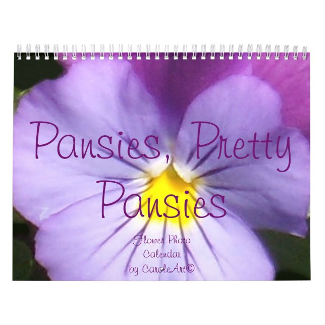 Calendário 0 2014 Pansies, Pansies bonito (Capa)
