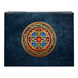 Calendário [100] Cruz Celta [Dourado+Enamel]