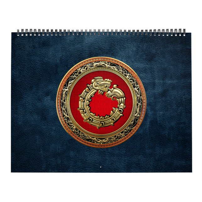 Calendário [100] Deus Serpente Quetzalcoatl [Dourado] (Capa)