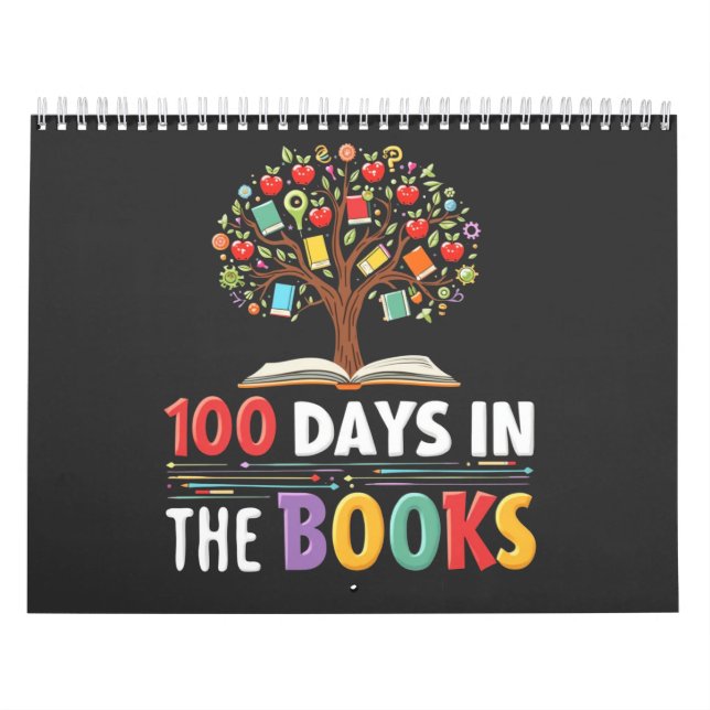 Calendário 100 dias nos Livros Dias do Professor de Livros Es (Capa)