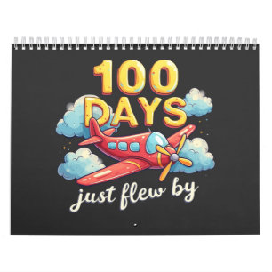 Calendário 100 Dias Voando Por Avião 100 Dias De Escola