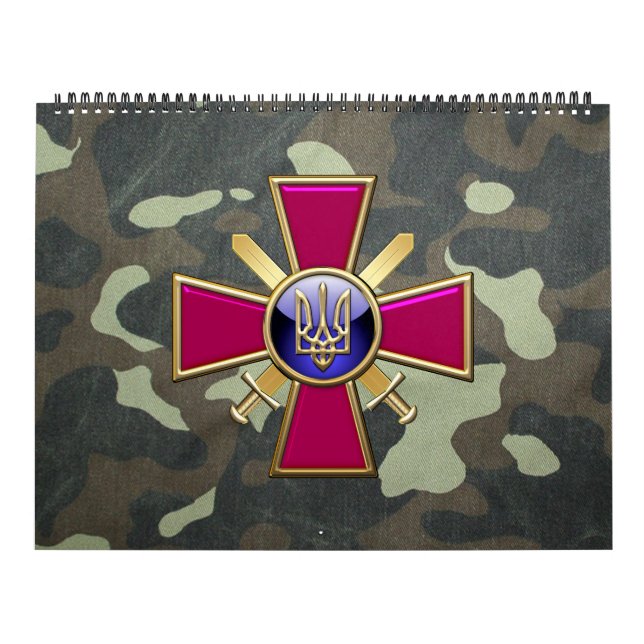 Calendário [100] Emblema das Forças Terrestres Ucranianas (Capa)