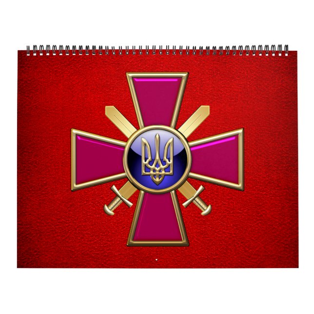 Calendário [100] Emblema das Forças Terrestres Ucranianas (Capa)