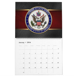 Calendário [100] Emblema do Sistema de Adido à Defesa (DAS) d