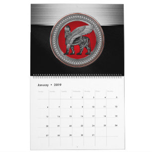 Calendário [100] Leão Assírio: Dourado e Negro Lamaçu