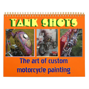 Calendário 12 meses 2013 pintura de motocicleta personalizada