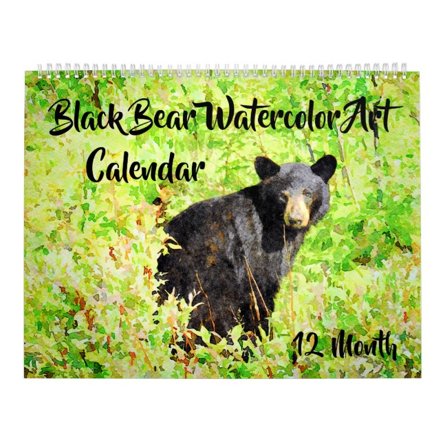 Calendário 12 Meses Belo Urso Pinturas da Vida Selvagem (Capa)
