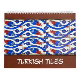 Calendário 12 meses de Azulejos turcos