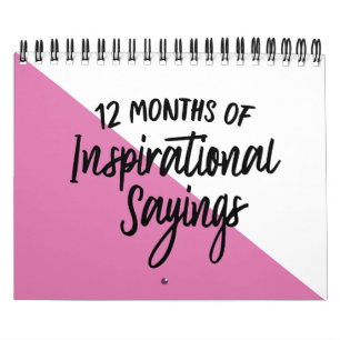Calendário 12 meses de citações inspiradas