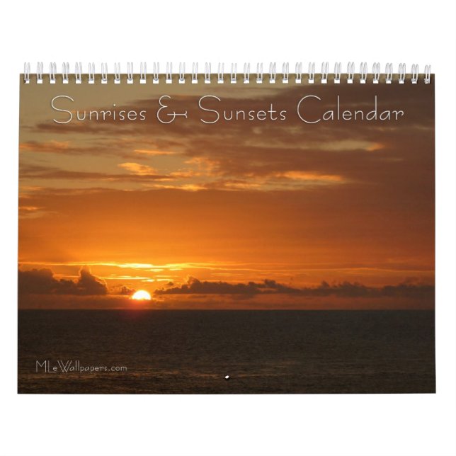 Calendário 12 Meses de Nascentes e Poentes, 3ª Edição (Capa)