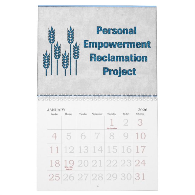 Calendário 12 meses do poder da mulher (Jan 2026)