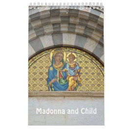 Calendário 12 meses Madonna e Criança