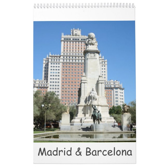 Calendário 12 meses Madrid e Barcelona (Capa)