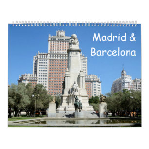 Calendário 12 meses Madrid e Barcelona