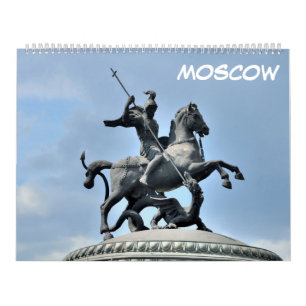 Calendário 12 meses Moscou, Rússia