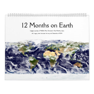 Calendário 12 meses na terra