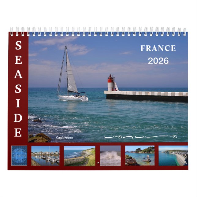 Calendário 12 month calendar of seaside of France (Capa)
