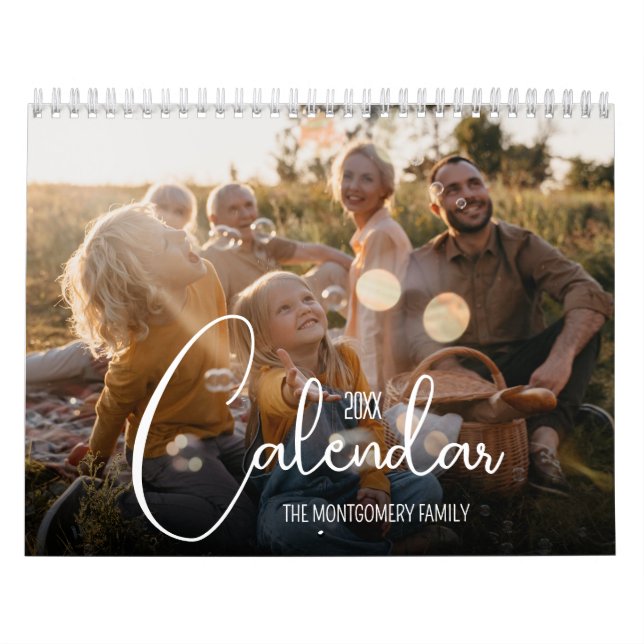 Calendário 12 Month Family Custom Photo (Capa)