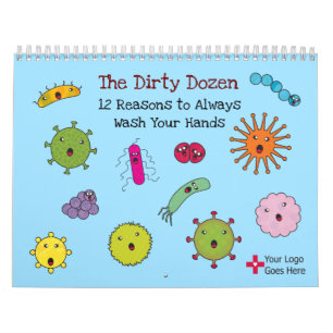 Calendário 12 Motivos para lavar as mãos incluem COVID