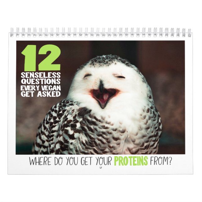 Calendário 12 perguntas feitas a Veganos (Capa)