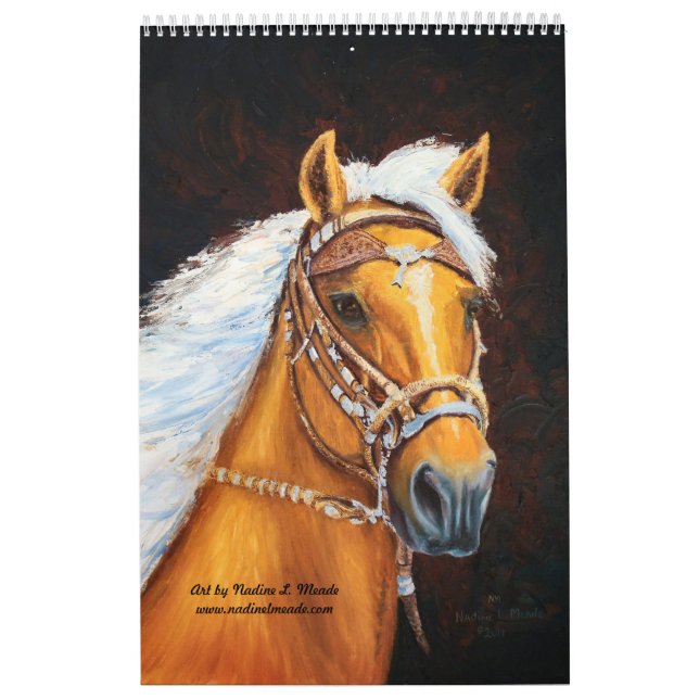Calendário 12 pinturas do cavalo espiralam - limite por (Capa)