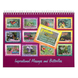 Calendário 12 step recovery slogans butterflies calendar 25