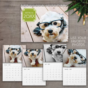 Calendário 14 Cobertura do Cheio de fotos - Design mínimo mod