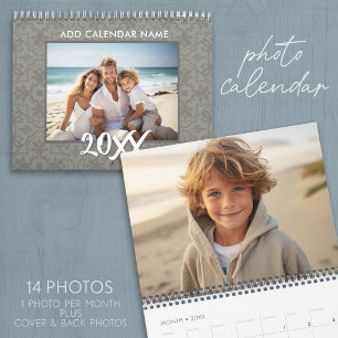 Calendário 14 Foto - Fotos cobrem toda a página no Personaliz