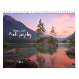 Calendário 14 Fotos Cênicas de Água ou Use Suas Fotos