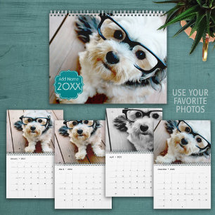 Calendário 14 Modelo de Família de Fotos - Foto Custom Whimsi