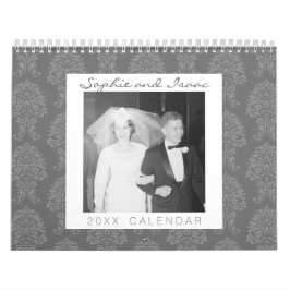 Calendário 17 Colagem de fotos e Cores damasco