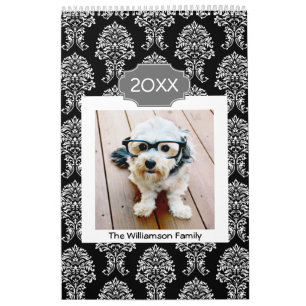 Calendário 17 Colagem de Fotos - Padrões Coloridos - Família