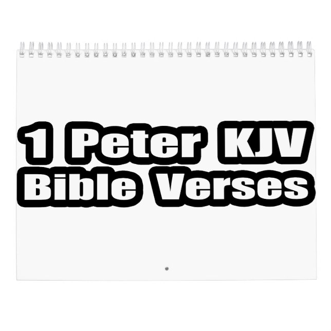 Calendário 1 Pedro Versículos da Bíblia KJV Citações (Verso)