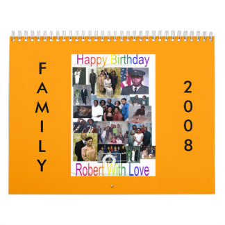 Calendário 2008 da família Brown