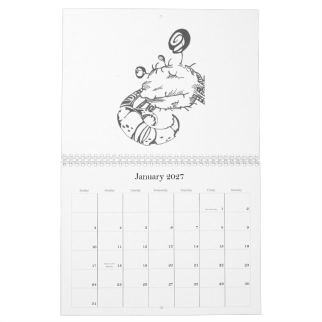 Calendário 2009 da criatura (Jan 2027)