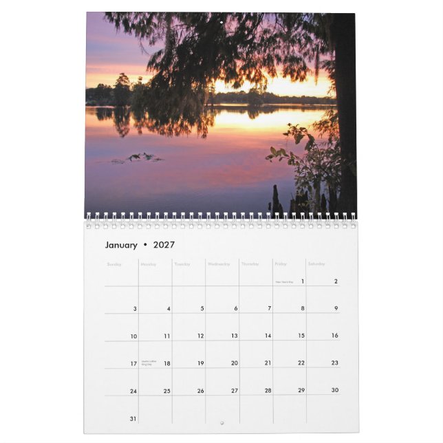 Calendário 2009 da natureza de Florida (Jan 2027)