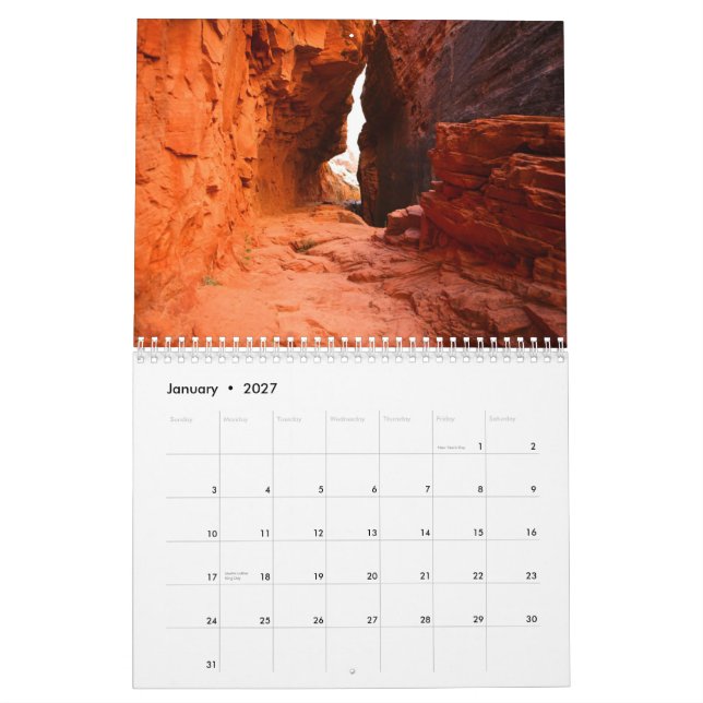 calendário 2009 do parque nacional de zion (Jan 2027)