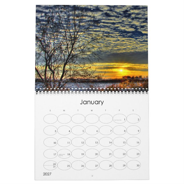 calendário 2009 do por do sol (Jan 2027)