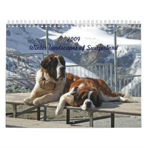 Calendário 2009, Paisagens de inverno da Suíça