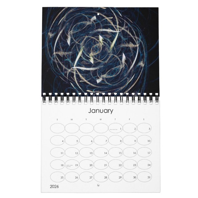 Calendário 2010 abstrato (Jan 2026)