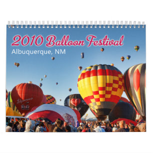 Calendário 2010 Albuquerque, festival do balão do nanômetro